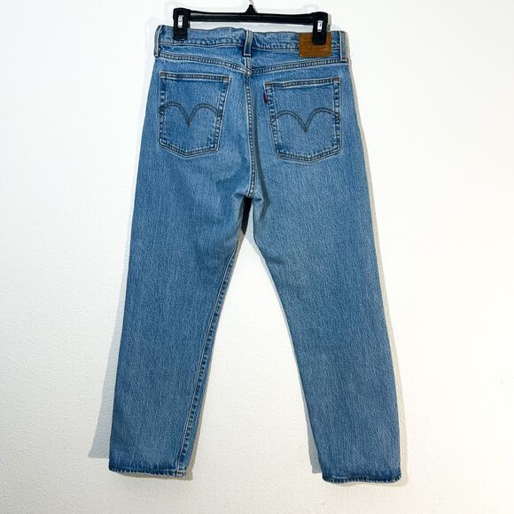 Levi's Wedgie Straight Jeans Womens 29 Button Fly Short Stretch Ankle Premium - Picture 3 of 10